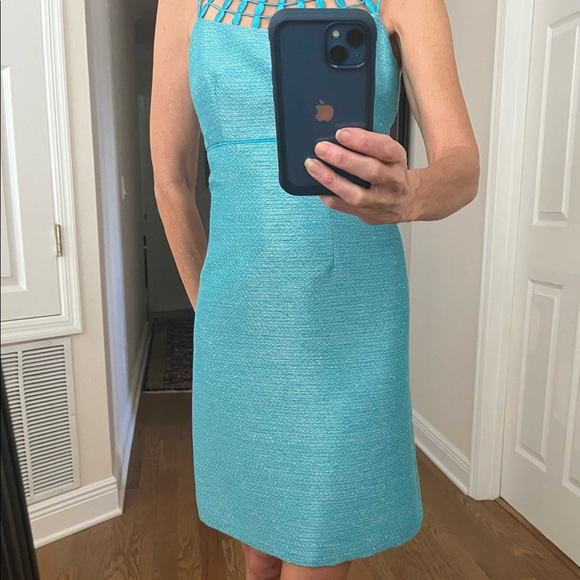 Antonio Melani size 0 Turquoise blue dress - Picture 2 of 8